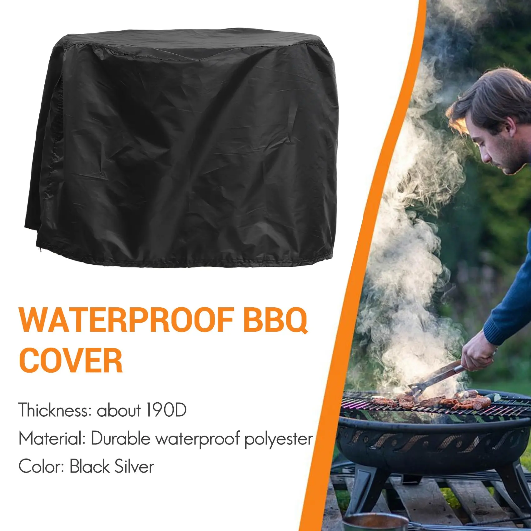 77Cm Round Waterproof Cover Bbq Gas Electric Grill Protectiona52q