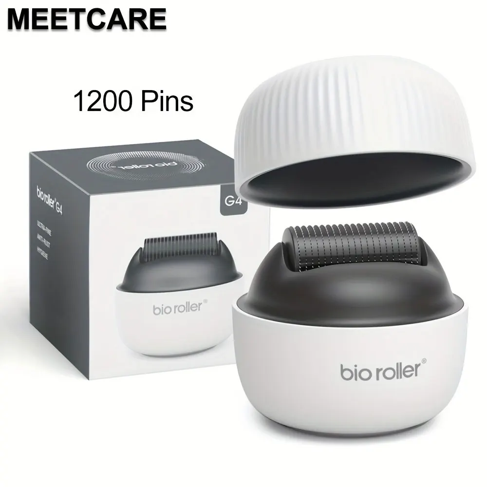 Bio G4 Derma Roller Microneedle 1200pin Titanium Needle For Beard Hair Growth Anti Acne Scar Wrinkle Beauty
