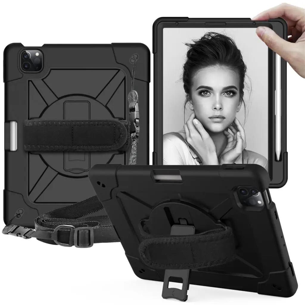 

Чехол для iPad Air 4th Air 4 10,9 2020 A2324 A2072 поколения с защитной пленкой сверхпрочный силиконовый чехол + пленка в виде ручки