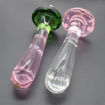 New Crystal Mushroom Glass Anal Butt Plug Beads G-Spot Masturbation Erotic Expander Adults Sex Toys for Women Men Exporters New Crystal Mushroom Glass Anal Butt Plug Beads G Spot Masturbation Erotic Expander Adults Sex Toys