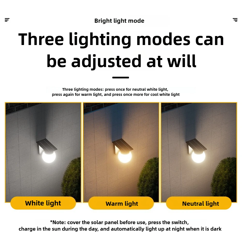 Solar Wall Lamp Waterproof Outdoor Garden Lamp For Pathway Landscape Yard Gate Light Landscape Path Yard Backyard Lawn