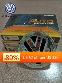 Hot Emblems 1pc 4D 5D  Car Emblem Light for 11cm Rear Volkswagen Illuminated Logo - LED Light (Blue, Red, White) Cold Light Embl 1