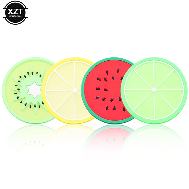 7 Pcs/set Fruit Shape Coaster Novelty Placement for Mugs Cup Table Decoration Stationery Office Accessories School Supplies