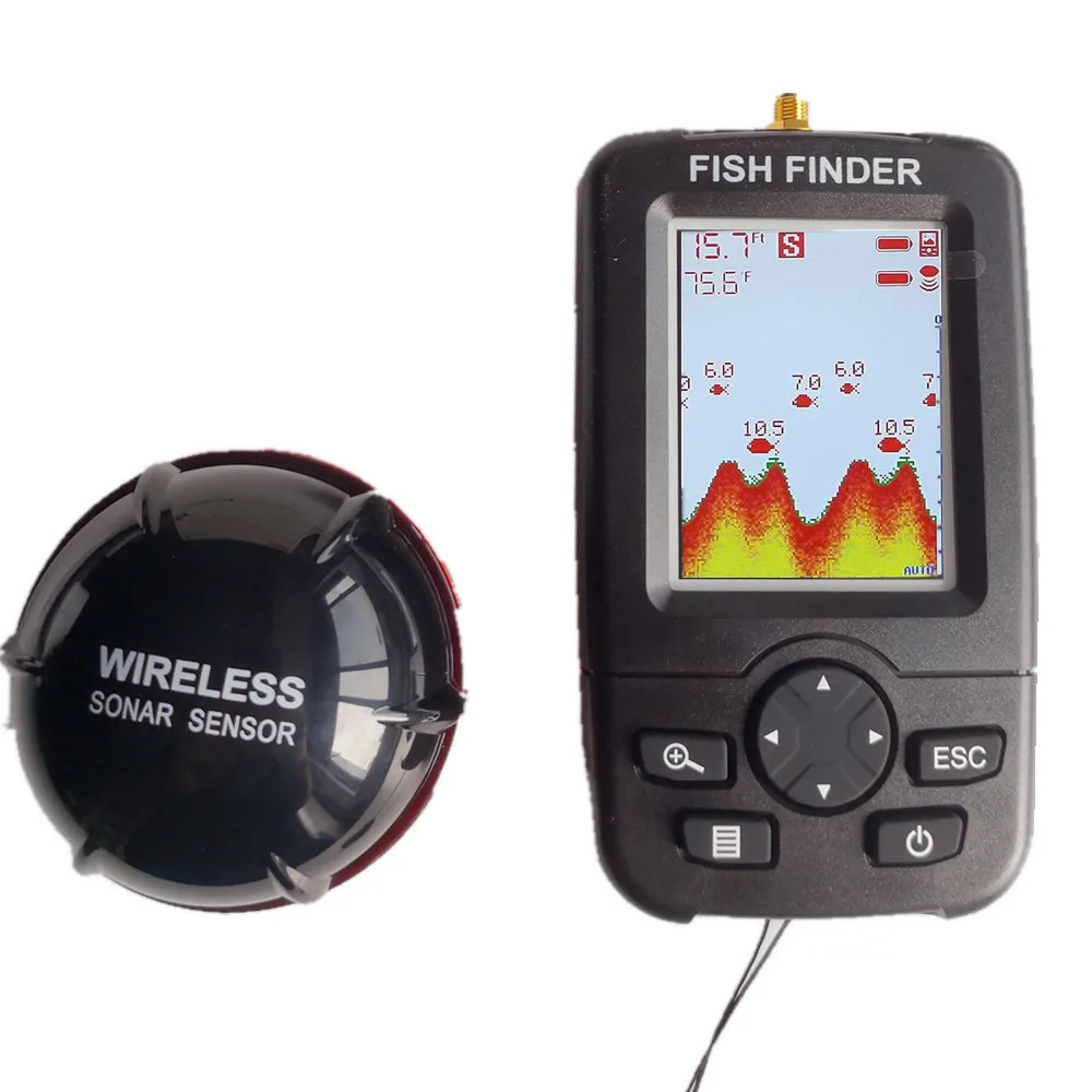 Color screen wireless fish detector fishing gear fishing