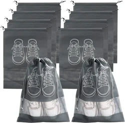 Portable Waterproof Non-Woven Shoe Storage Organizer Bags (Set of 5) - L-10PCS (Grey)