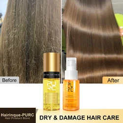 PURC Professional 24K Gold Essence Hair Oil Nourishing Smoothing Hair Serum Repair Damaged Frizz Leave-In Hair Care Products