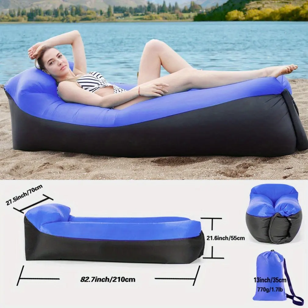Fast Inflatable Air Sofa Bed Outdoor Sleeping Bag Inflatable Air Bag Lazy bag Beach Sofa