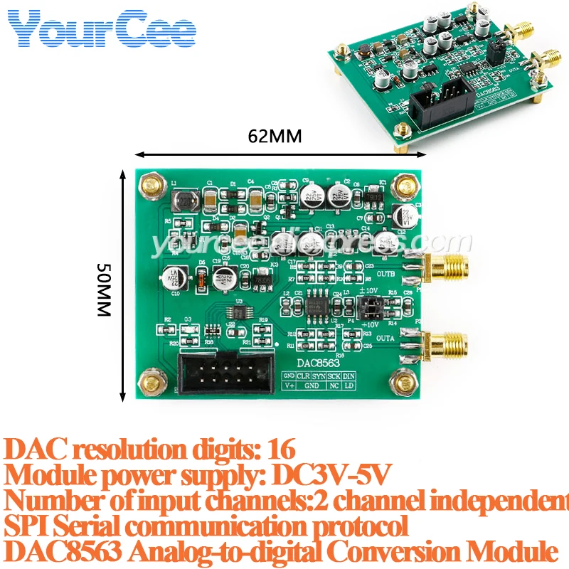 ADS8688 ADC Data Acquisition Module DAC8563 DAC1220 AD9226 DAC8550