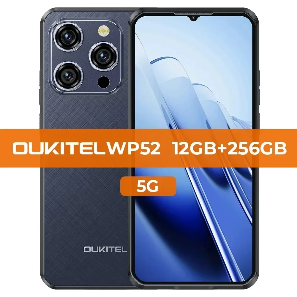 【新品】OUKITEL WP52 Android14 5G スマートフォン 5G OUKITEL WP52 Rugged Mobile Android 14 Thin Phone