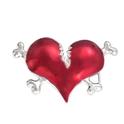 Creative Red Heartbreaker Zinc Alloy Belt Buckle Leather Crafts Casual Denim Waistband Clasp Women's Men's Jeans Accessories