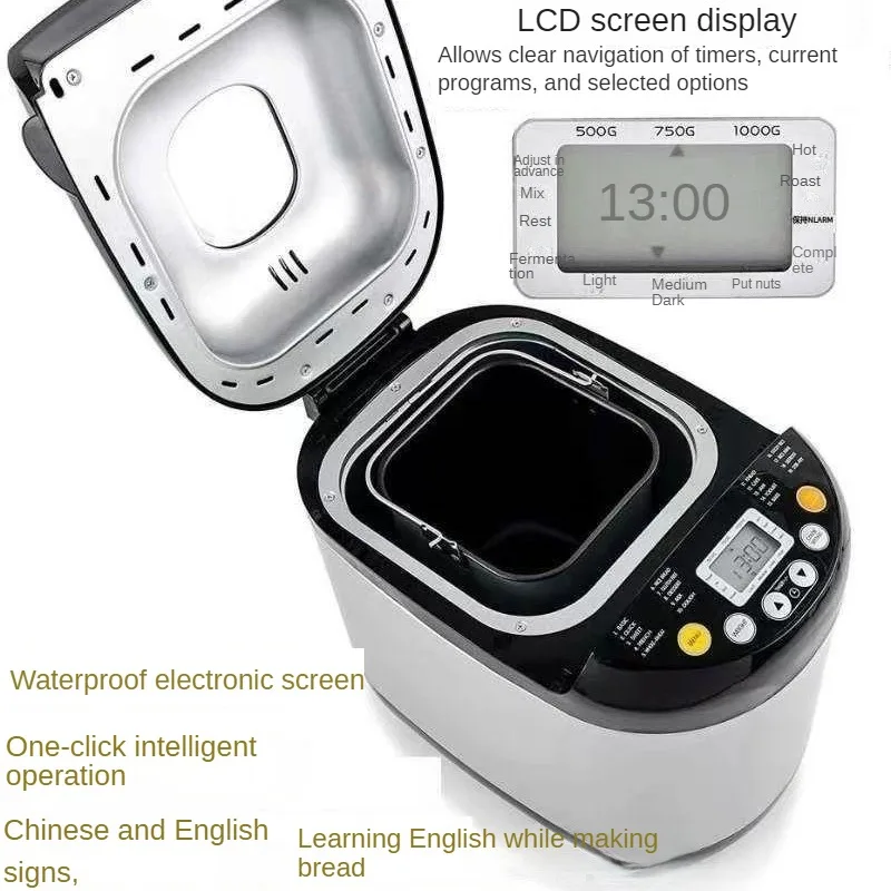 800g Bread Machine Stainless Steel Intelligent Timing Cake Machine Automatic Heat Preservation Multi-function Breakfast Machine 5