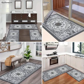 Boho Non-Slip Rug Set 3
