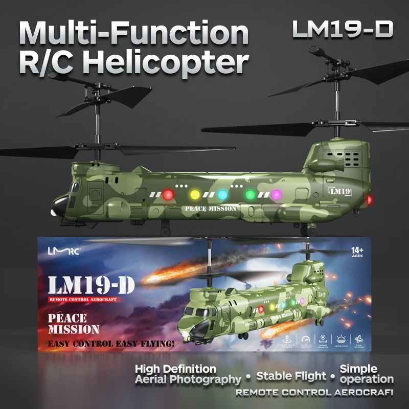 RC Helicopter with Camera 2.4G Remote Control Aircraft FPV Drones 4CH HD Aerial Photography Airplane Toys for Boys Adult Gifts