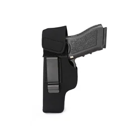 Universal Tactical Gun Holster for Concealed Carry with Metal Clip (Left Hand)
