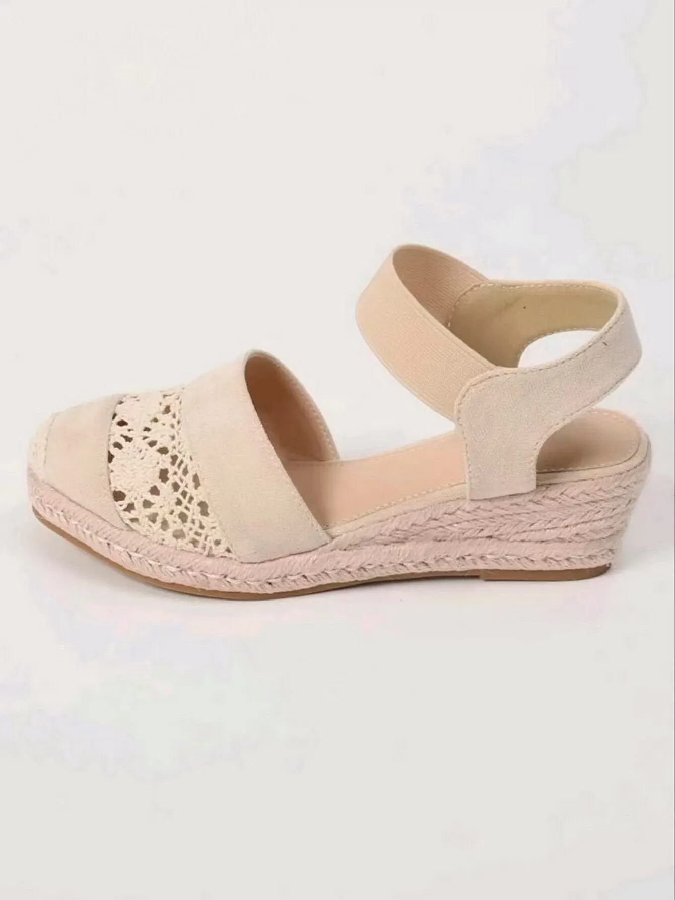 Women Wedge Heel Espadrilles Closed Toe Slingback Shoes Slip Sandals TDW-L69BE women sandals