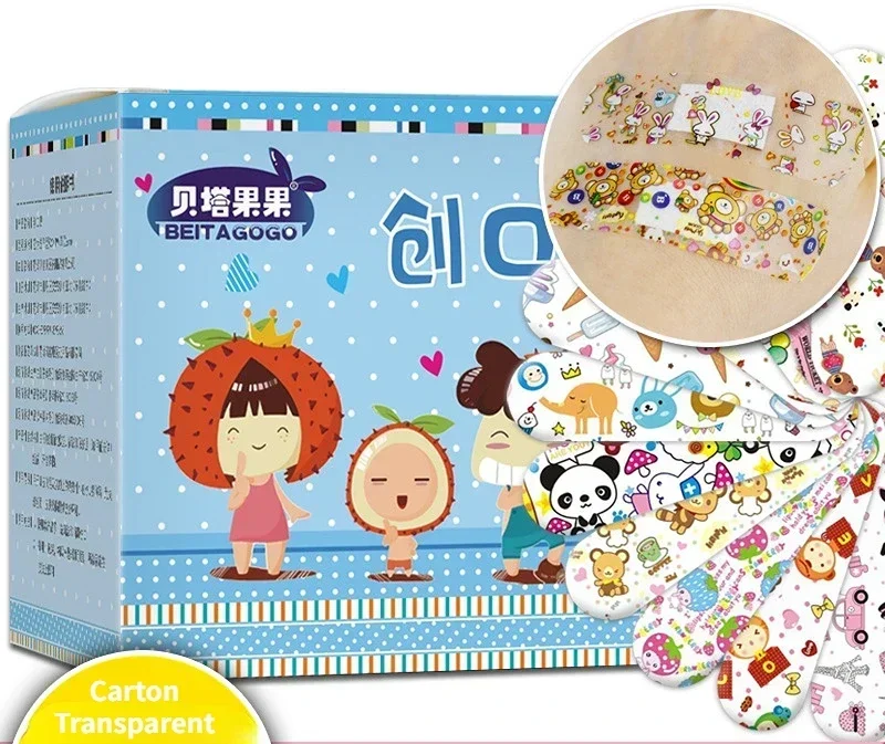 10/120pcs Cartoon Wound Plaster Waterproof for Kids First Aid Baby Bandages Children Cute Patches Kawaii Bandaids Band Aid