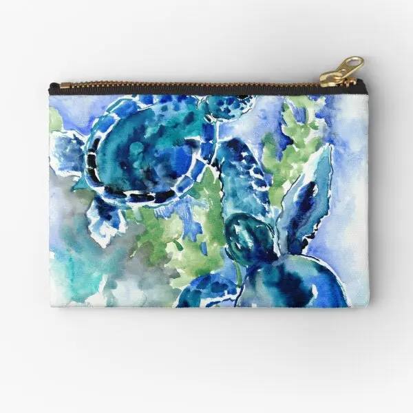 

Чехлы на молнии для мужчин и женщин, маленькие сумочки с морскими и голубыми морскими черепашками, косметичка для хранения нижнего белья, монет, кошелька, носков