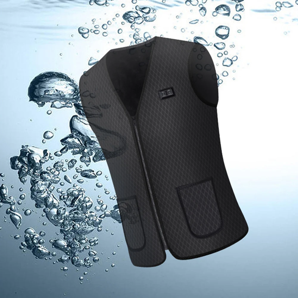 7 Areas Heated Vest Electric Heating Vest Thermal Heated Waistcoat Dual Switch Electric Heating Gilet for Camping Fishing Skiing
