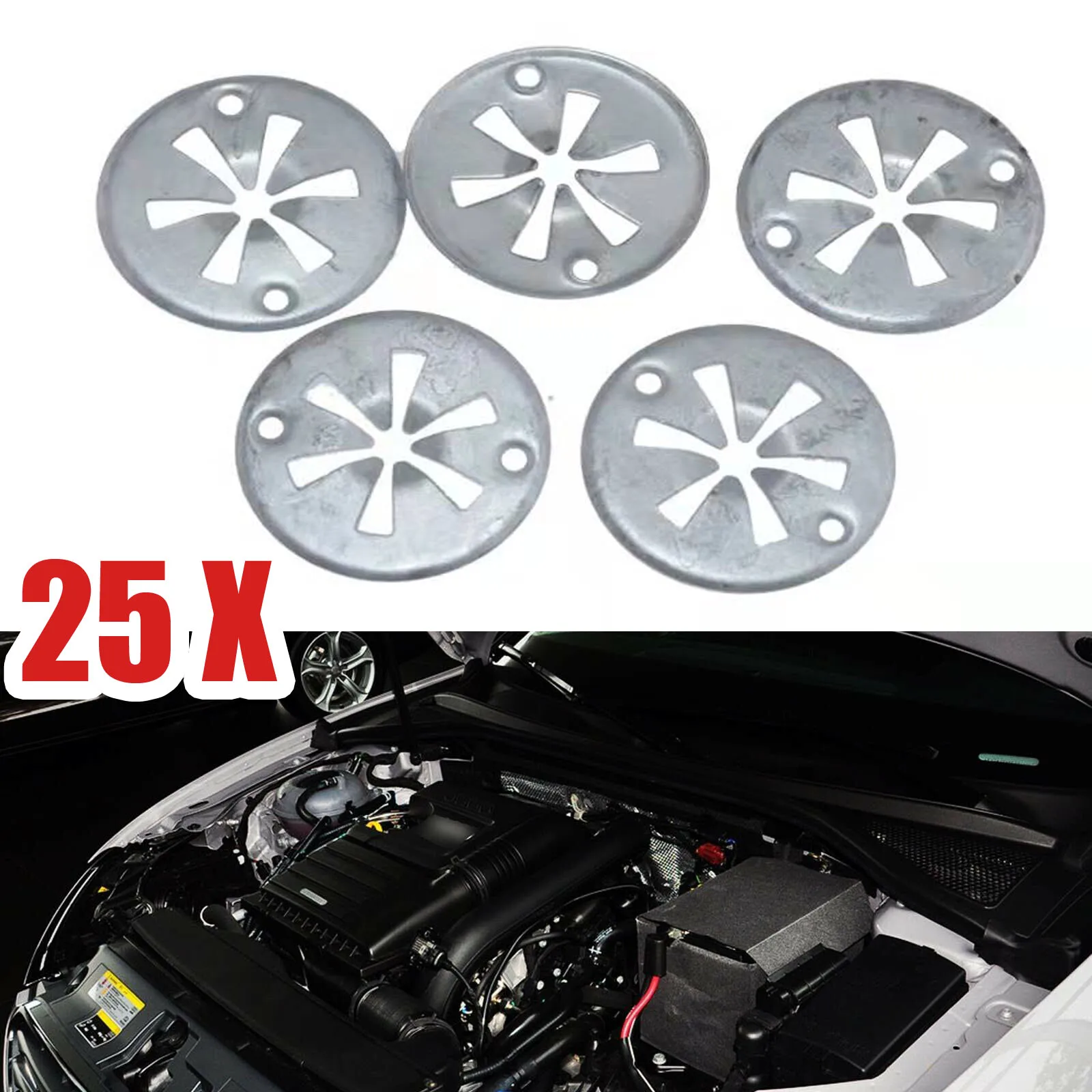 25XExhaustHeatShieldClipsLockingStarForAudiA4TtVwBoraGolf