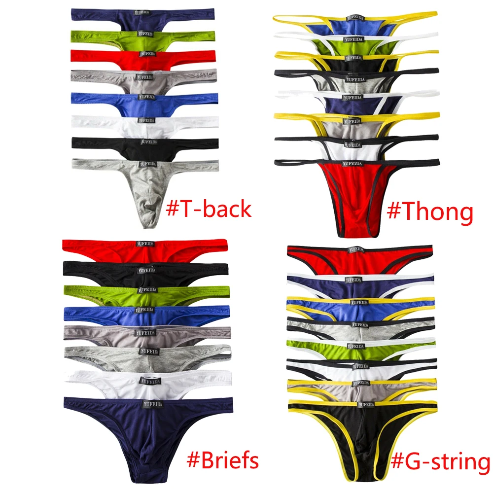 

4/6/8PCS Sexy Mens Underwear T-back Thong Bikini Briefs Tangas Modal Cuecas Breathable Underpants Male Panties Set Calzoncillos