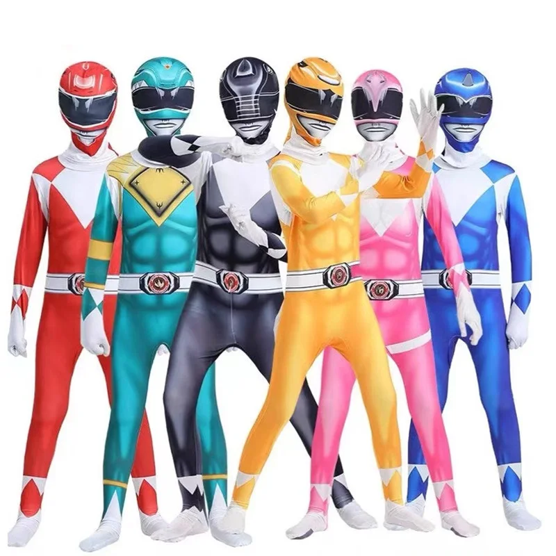 Halloween Adult Kids Power Morpher Superhero Samurai Sentai Shinkenger Rangers Cosplay Fantasia Costume Adolescente Uomo Ragazzo/Ragazze
