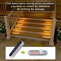 Feux de marche solaires de qualité, étanches IP68, blanc chaud, LED, barre lumineuse à énergie solaire pour escaliers, allée, station d'accueil 2