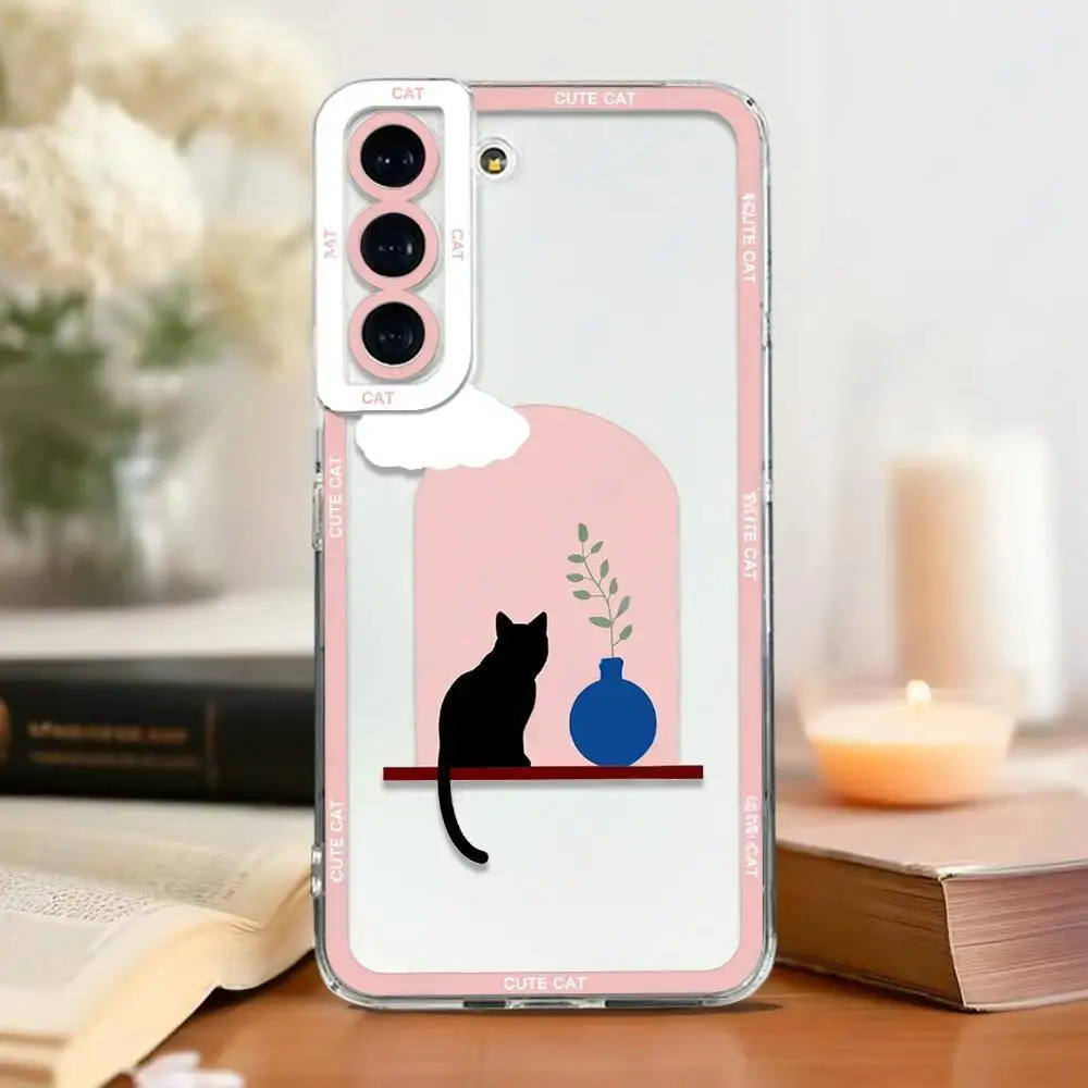 Cut Cartoon Cat Phone Case For Samsung Galaxy S26 S23 S24 S22 thumbnail 9