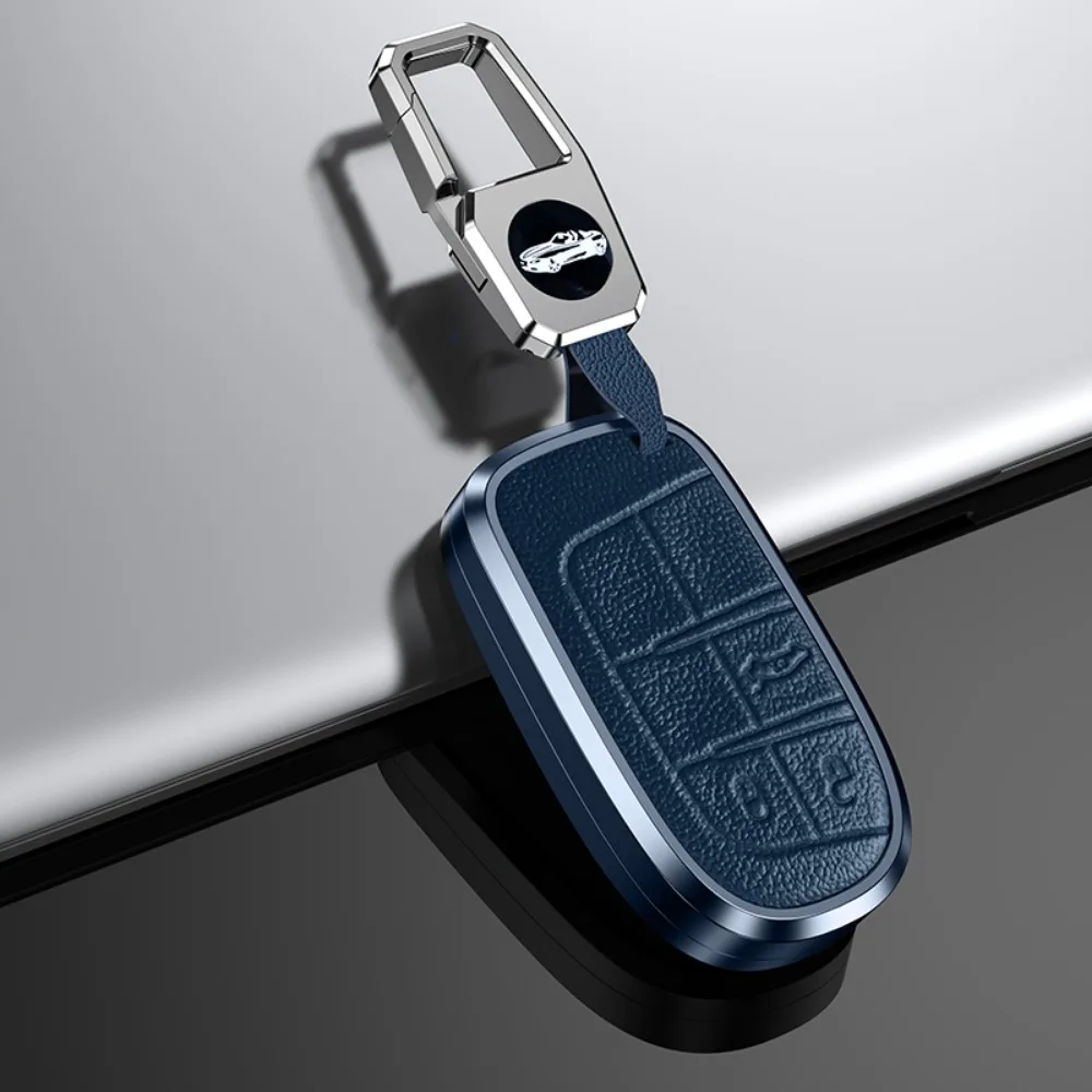 blue with keychain