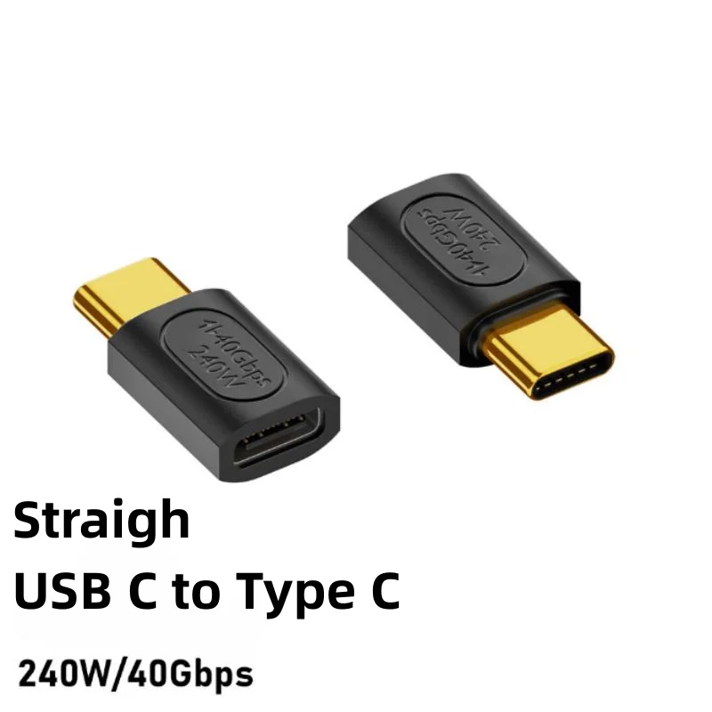 ?   240W USB C 연장 어댑터 90/180도 타입 C 남성-여성 연장 OTG 40Gbps 고속 데이터 어댑터 컨버터 충전 어댑터
