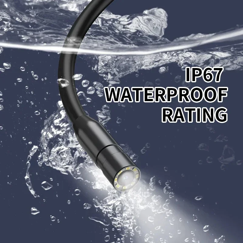 Max 16.4ft Endoscope Automotive Boroscope Inspection Device Camera 8mm For IOS Android Smart Phone Type C Cars Mobile 4