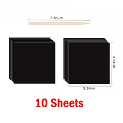 Colorful Scratch Art Mini Notes with Stylus & Stencil Set - Creative Kids Craft Kit Gift (10 sheets)