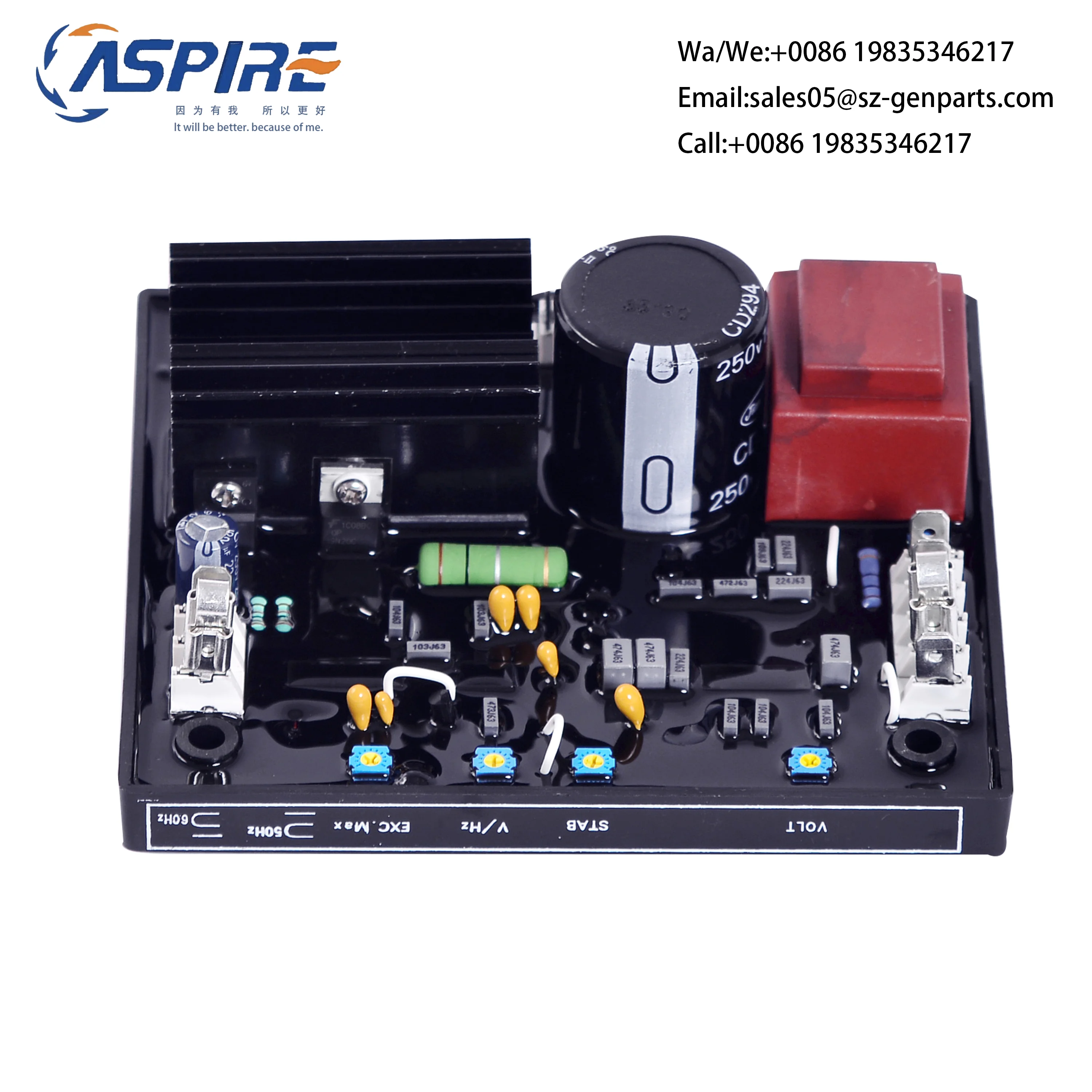 

AVR R438 Stabilizer ac Automatic Voltage Controller Regulator 3phase adjustable current controller for Diesel Generator