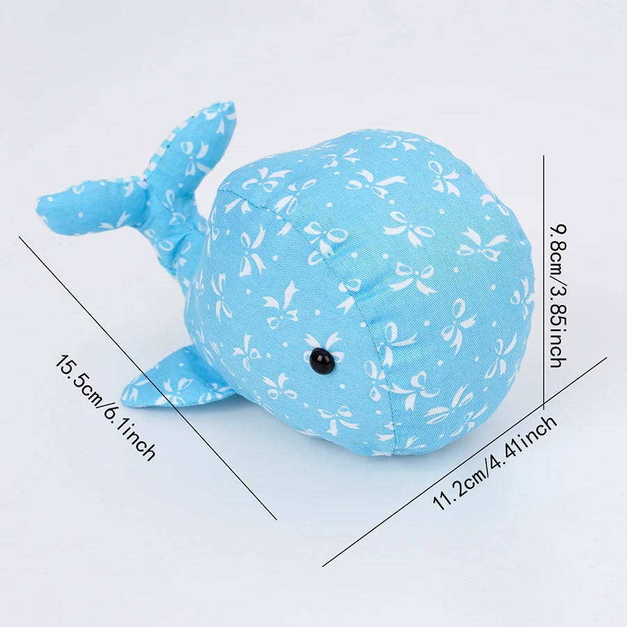 1개/8개입 고래 모양 핀쿠션, 패브릭 고래 바늘 보관함, DIY 공예용 바느질 핀 홀더, 수제 고래 모양 핀쿠션