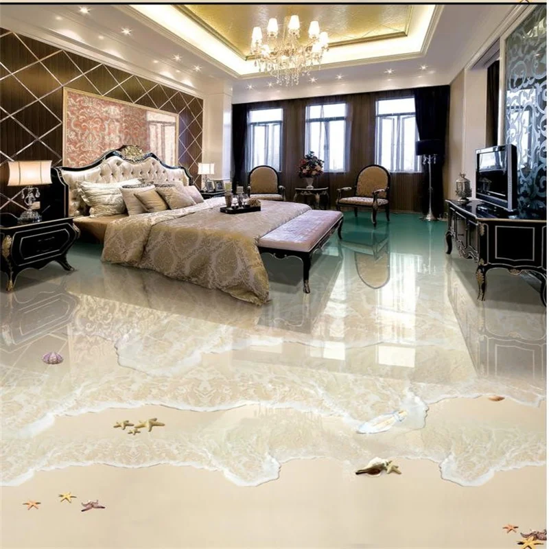 2022-3d-flooring-kitchen-custom-beach-shell-3d-floor-art-self-adhesive-non-slip-waterproof-floor-wallpaper