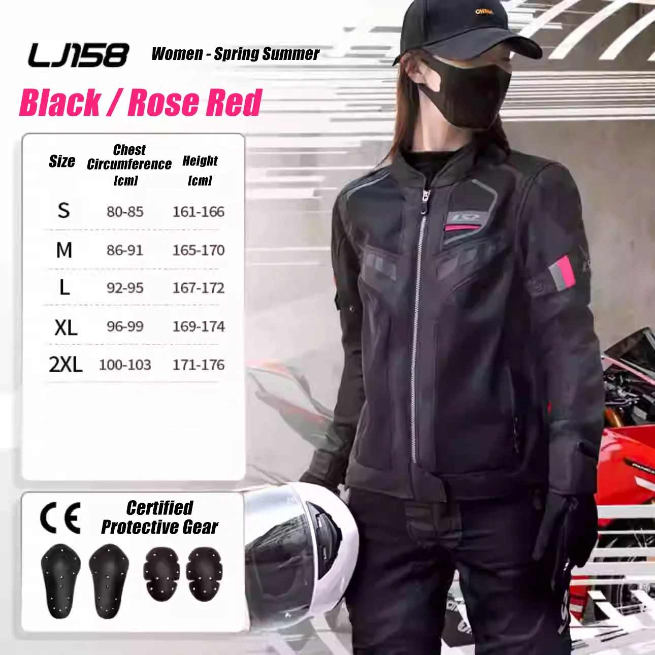 LJ158-Rose Red-Women