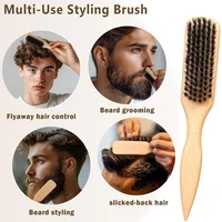 Brosse à cheveux en poils de sanglier (unisexe)-brosse à poils coiffants professionnelle sans parfum, adaptée aux cheveux épais/fins 6