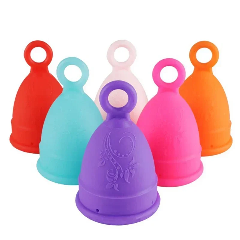 Menstrual Cup Medical Silicone Lady Feminine Hygiene Copa Women Period Soft Grade with Storage Case Leak-proof Reusable Size S/L