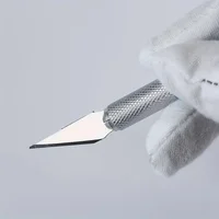 Engraving Non-Slip Metal Scalpel Knife Kit + 50/20/10/5pcs #11 Blades Cutter Craft Knives for Mobile Phone PCB Repair Hand Tools 3