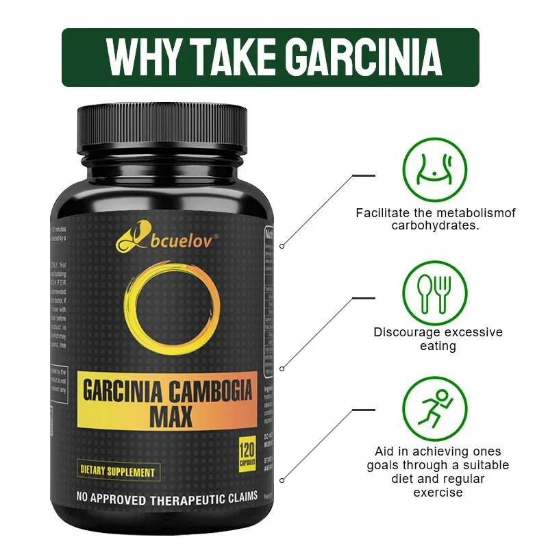 

Bcuelov Garcinia Cambogia Extract - Weight Management and Energy Supplement, Suitable for Men and Women, Non-GMO