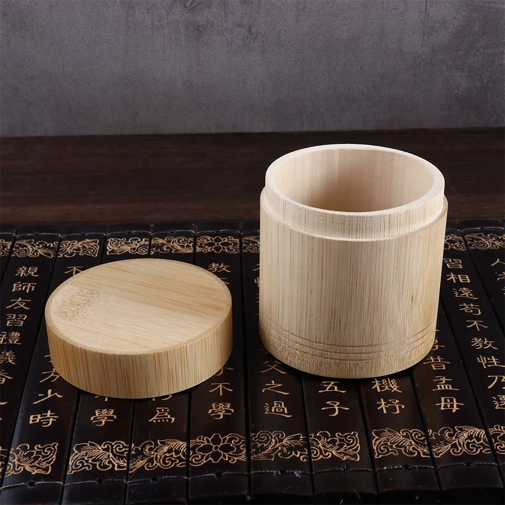 Handmade Tea Box Bamboo Storage Box Tea Canister Lid Seal Kitchen Storage Jars Accessories Spice Case Organizer tea tin box,tea canister