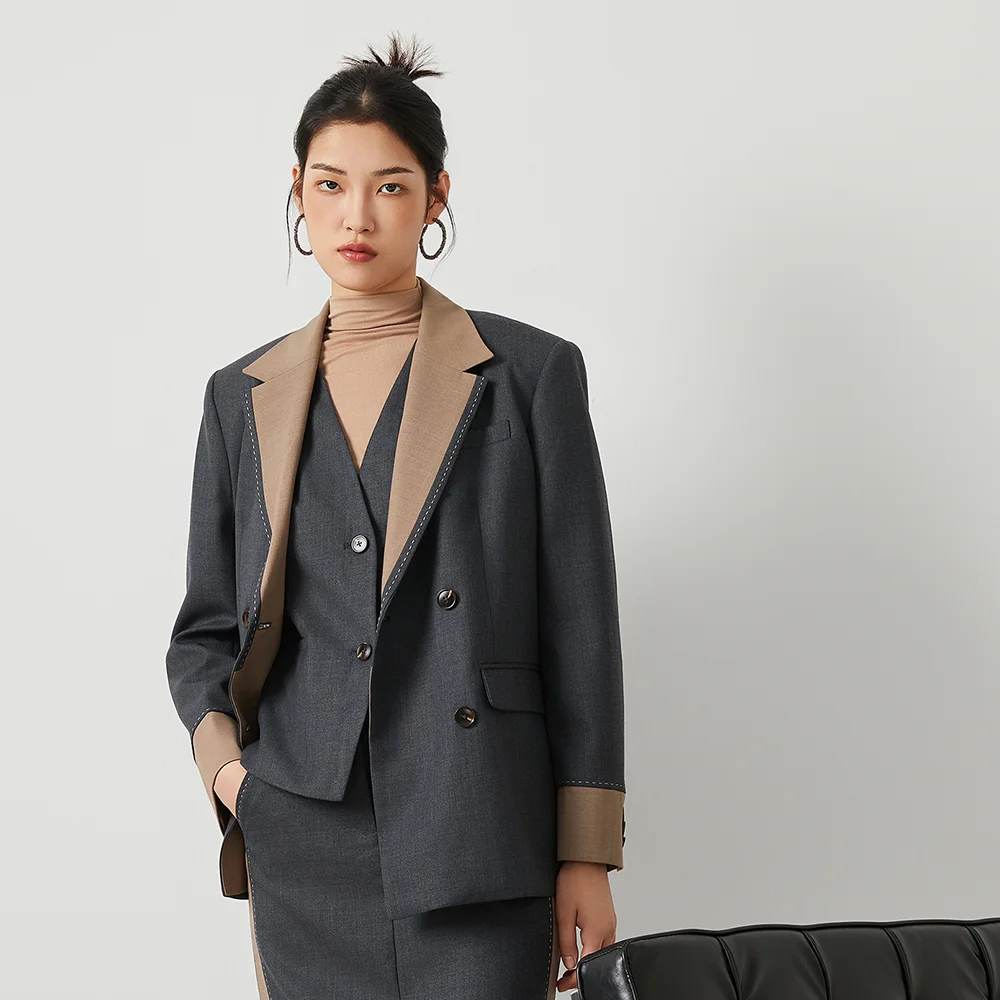 Women Blazer Coat K2547W Luxury womens Clothing Australian Wool Women's business suits autumn casual Blazer