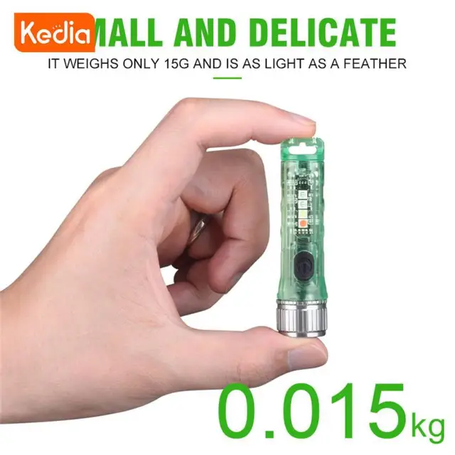 Mini Flashlight LED Multi-function Waterproof Keychain Flashlight Portable Waterproof Magnetic Self Defense Camping Light