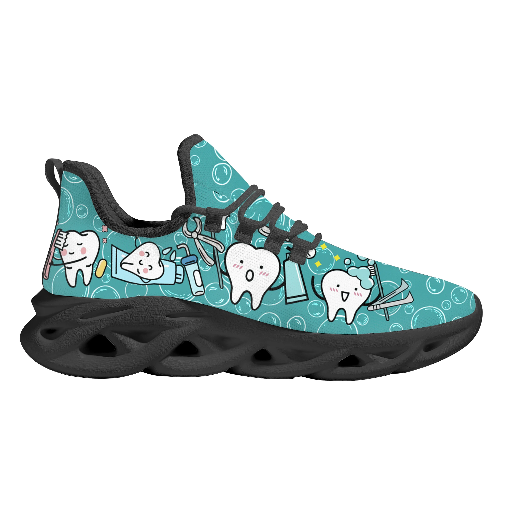 Women White Nursing Dentistry Shoes Cute Cartoon Nurse Doctor Healthcare Brand Design Ladies Mesh Flats Sneakers Zapatillas