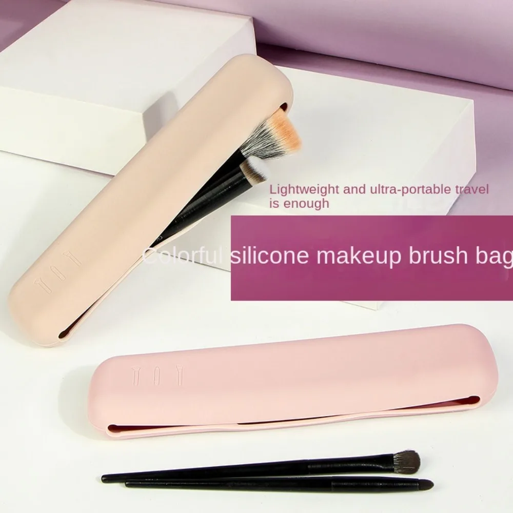 New Silicone Cosmetic Organizer Portable Black/Pink/Blue Makeup Bag Pouch Waterproof Makeup Storage Case Travel Makeup Pouch 4