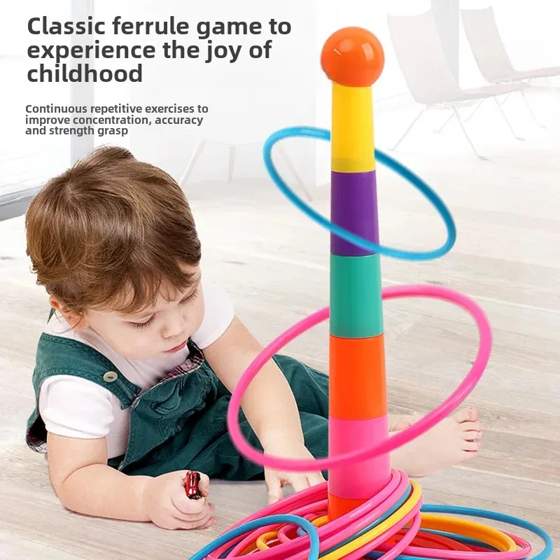 Interactive Parent-Child Game Toy Stack Cup Circle Fun Indoor Outdoor Casual Nesting Stack Toy For Kindergarten Children's Play