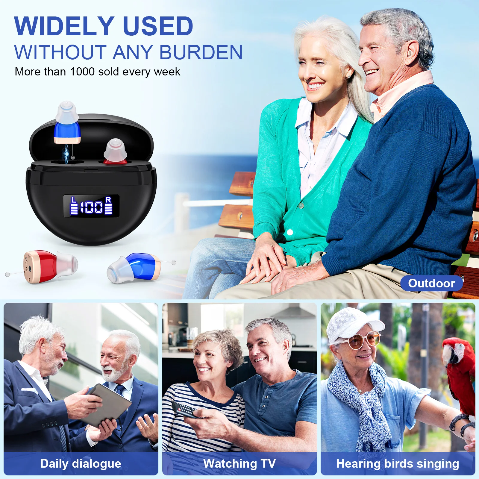 Portable Hearing Aid Invisible Mini Small Adjustable Sound Amplifiers In- Ear Hearing Aids Hearing Amplifier 6