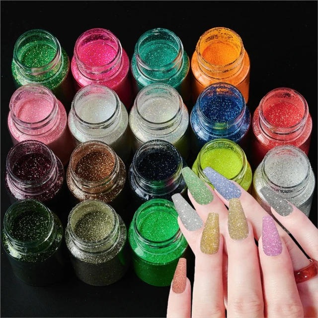 Sugar Dust Powder Nail Art Glitter  Colorful Nail Glitter Sugar Powder -  1jar Shiny - Aliexpress