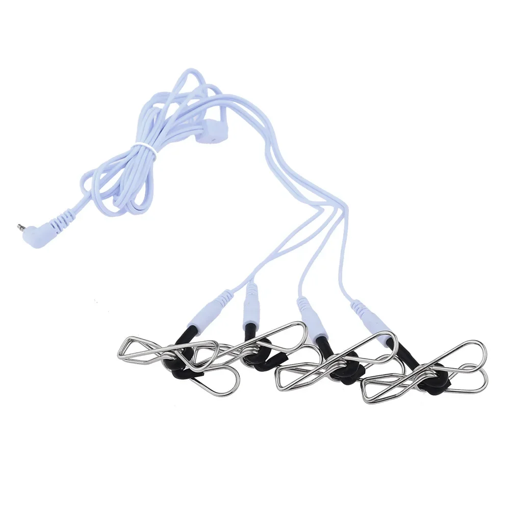 Sex Products Flirting Full Body Massager Powerful Nipple Clamp Electric Shock Breast Clips Clitoris Stimulator for Women