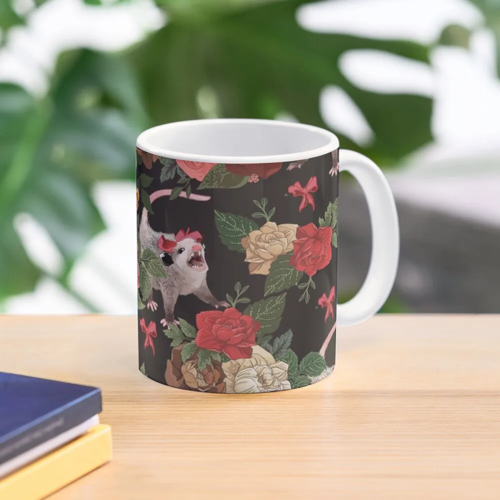 

Opossum floral pattern Coffee Mug Cups Of Coffee Espresso Cup Coffee Thermal Mug