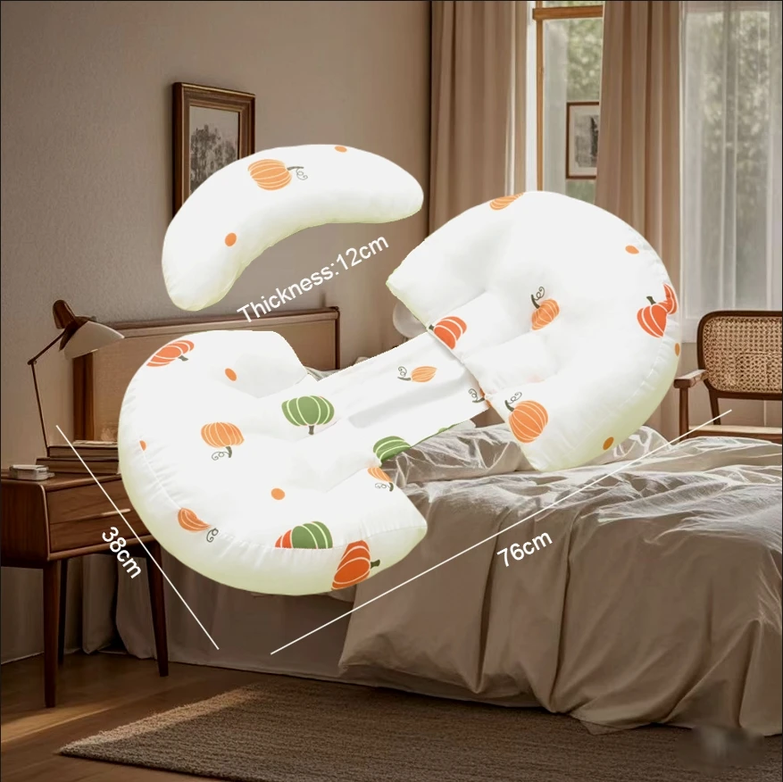Pregnancy Pillow Maternity U-shaped Waist Pregnant Body Pillow Soft Nursing Cushion Machine Washable Sleeping Bedding